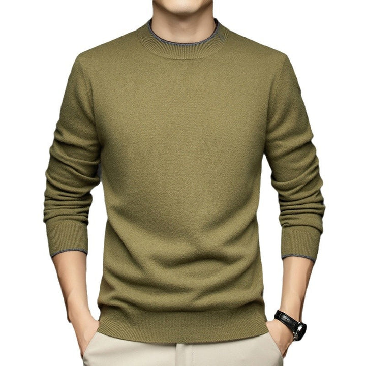Herren klassischer Rundhals-Pullover aus hochwertiger Wolle Echoarchiv