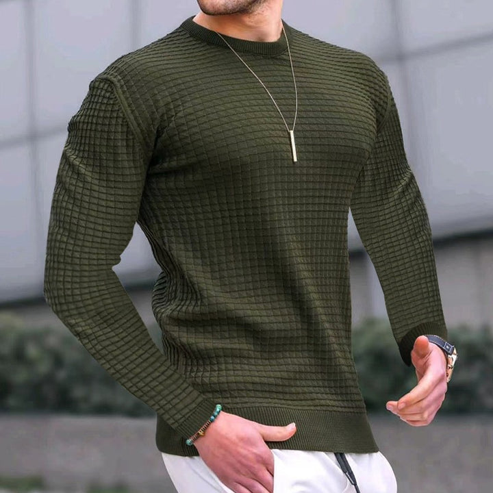 Herren Langarmshirt mit strukturiertem Design Echoarchiv