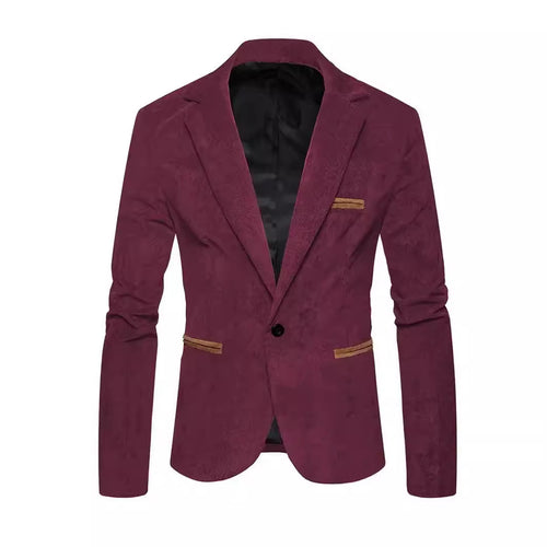Herren modischer Wildlederblazer mit strukturierter Oberfläche Echoarchiv