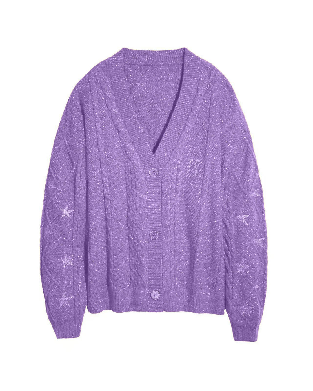 Damen Strickcardigan mit Zopfstrick, Stern‑Stickerei und Glanzfäden Echo Archiv