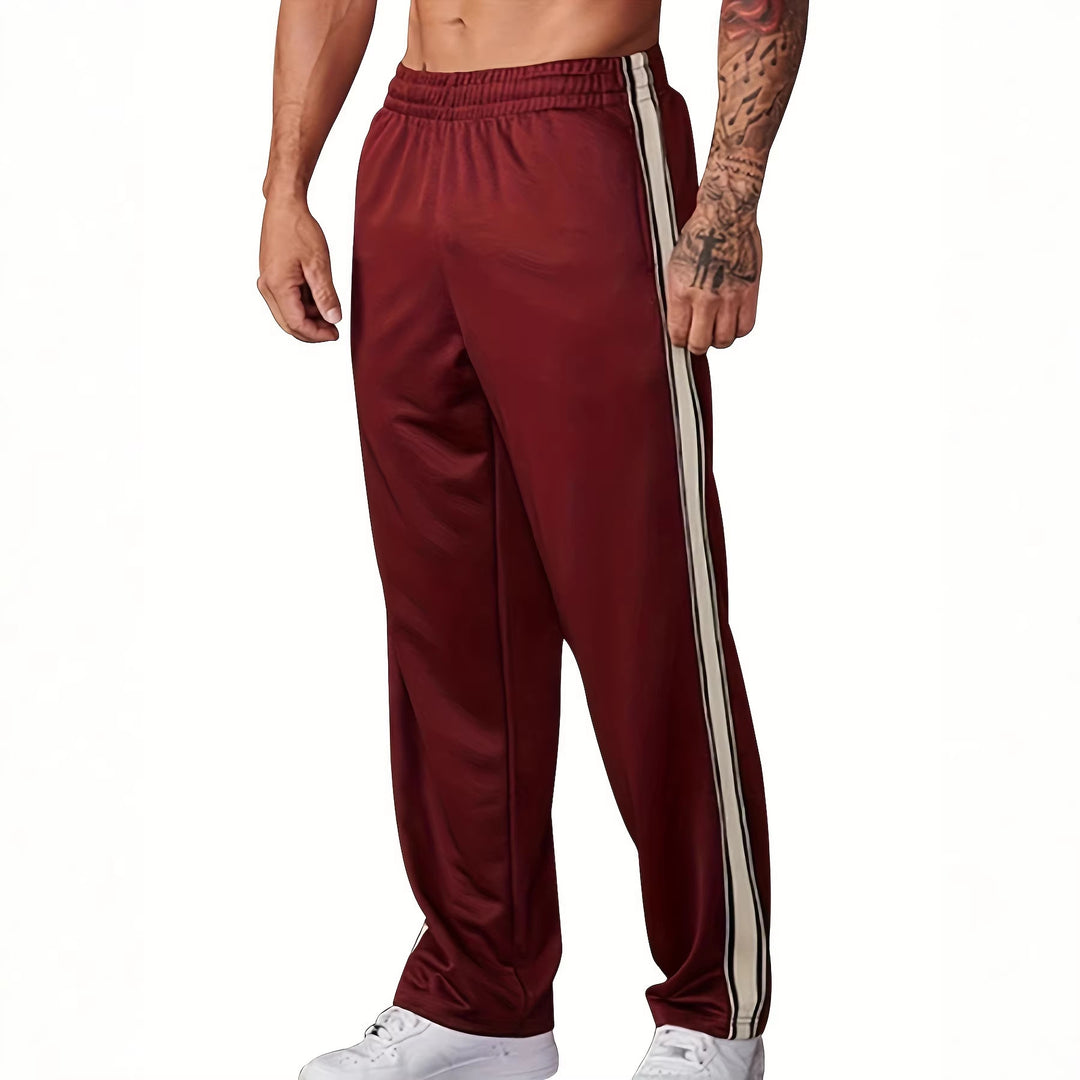 Herren Sportliche Trainingshose mit seitlichem Tape-Streifen und elastischem Bund Echoarchiv