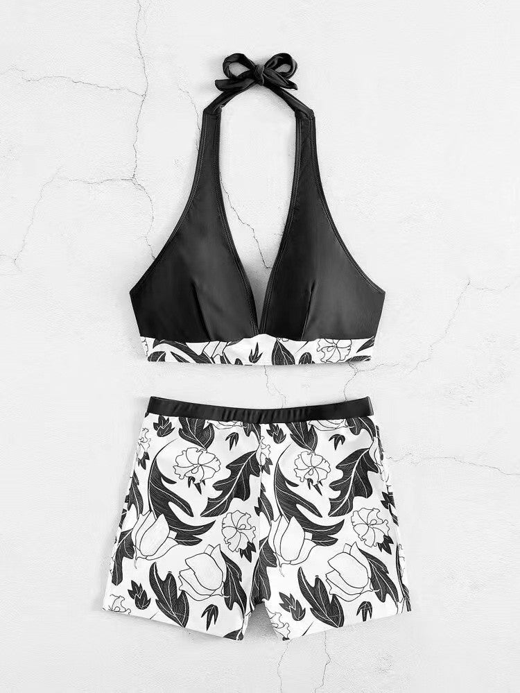 Damen Triangel-Bikini mit floralem Shorts-Design Echo Archiv