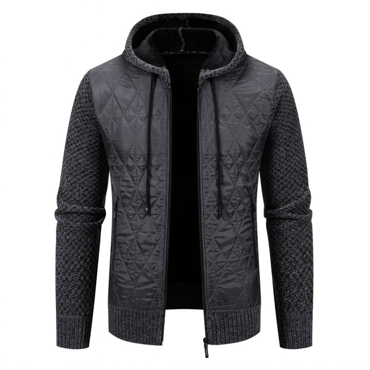 Herren gesteppte Übergangsjacke mit hohem Kragen und modernem Design Echoarchiv
