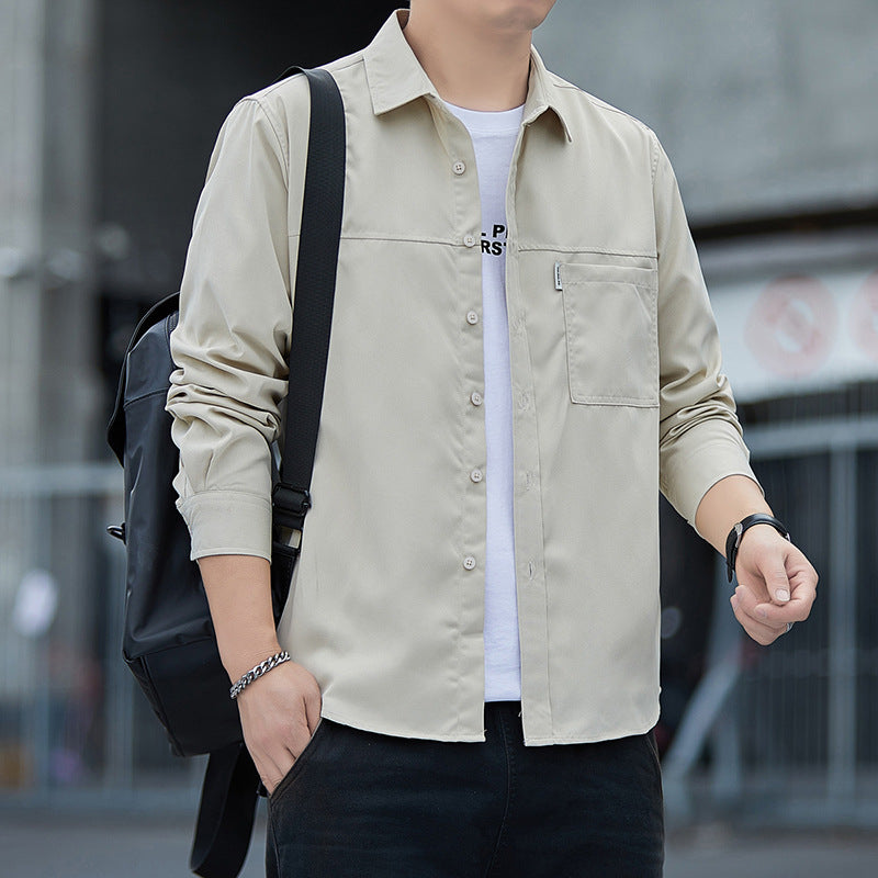 Herren lässige Overshirt-Jacke mit praktischen Taschen Echoarchiv