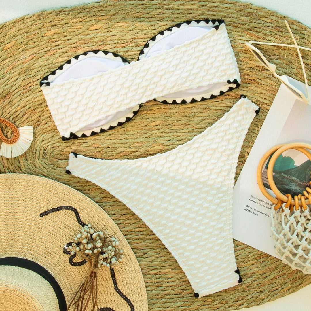 Damen Bandeau-Bikini mit einzigartigem Strukturdesign Echo Archiv