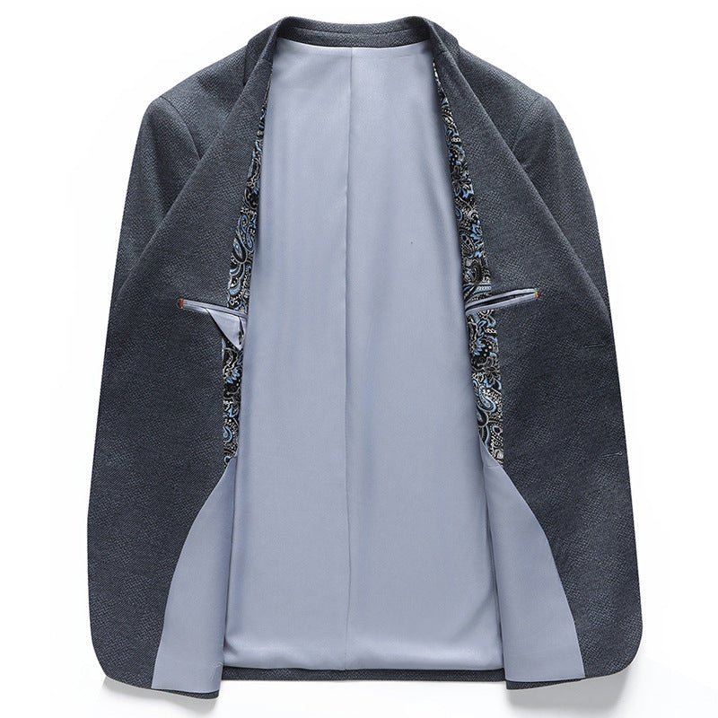 Herren eleganter Blazer mit feinem Strukturmuster Echoarchiv