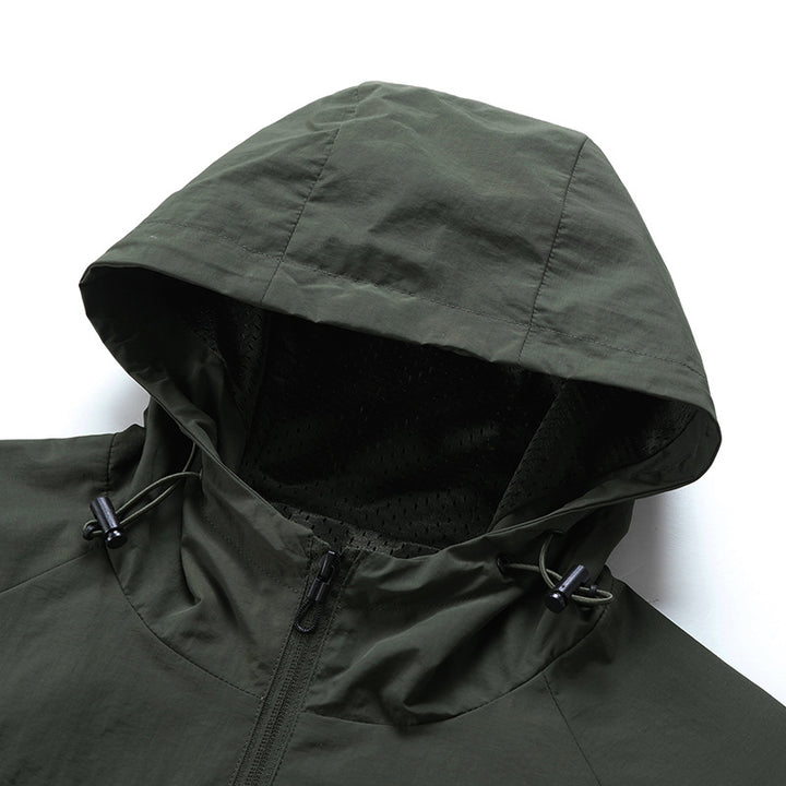Herren Leichte Outdoor-Jacke mit verstellbarer Kapuze Echo Archiv