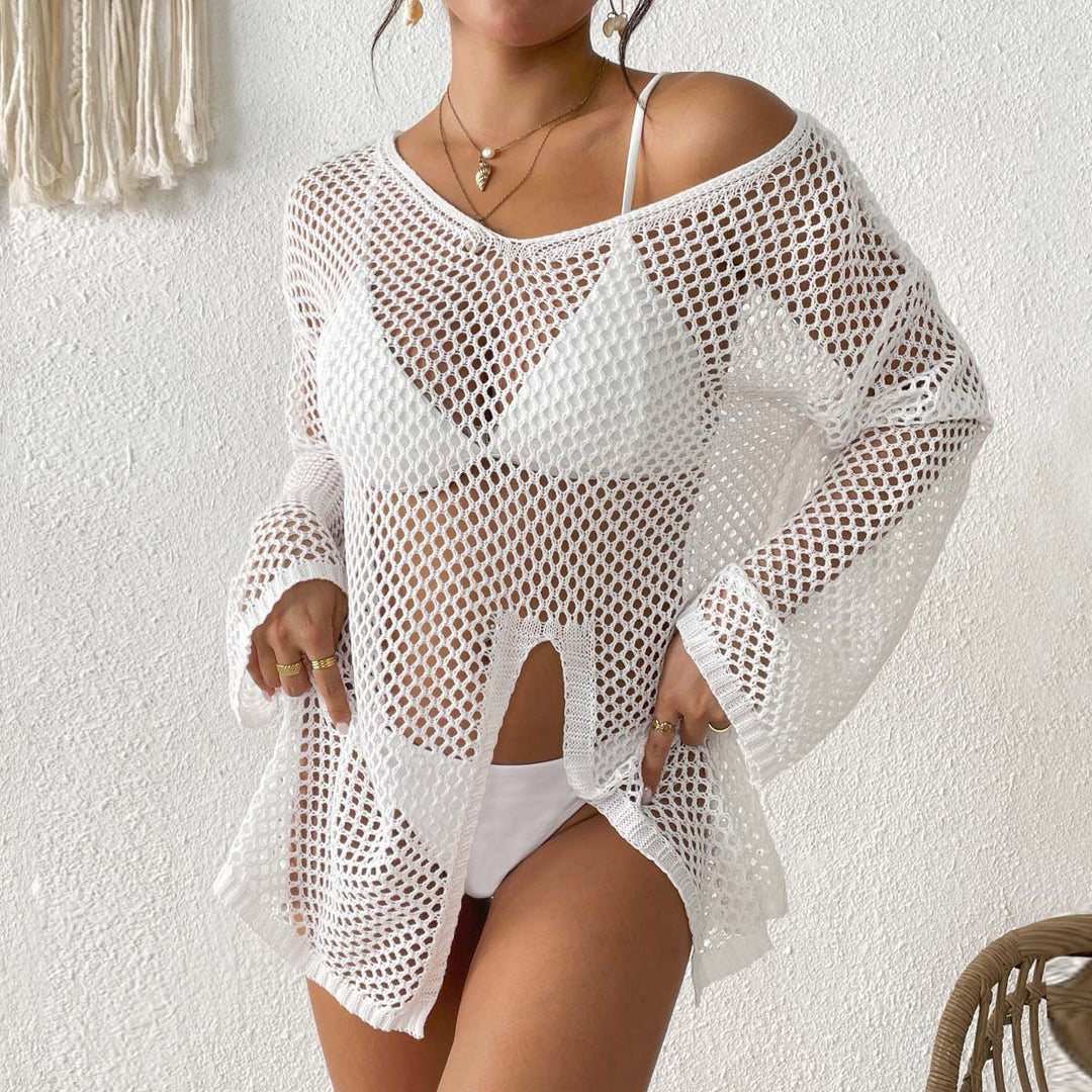 Damen offene Strickjacke aus Netzstoff Echo Archiv