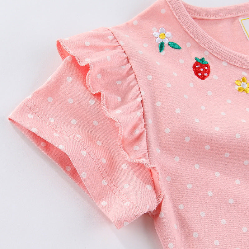 Mädchen Tüllkleid mit niedlichen Hasen- und Blumenstickereien Echo Archiv