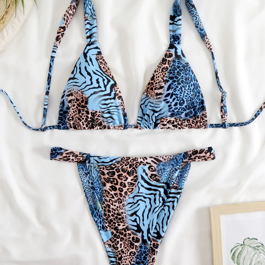 Damen verstellbares Triangel-Bikini-Set mit floralem Muster Echo Archiv