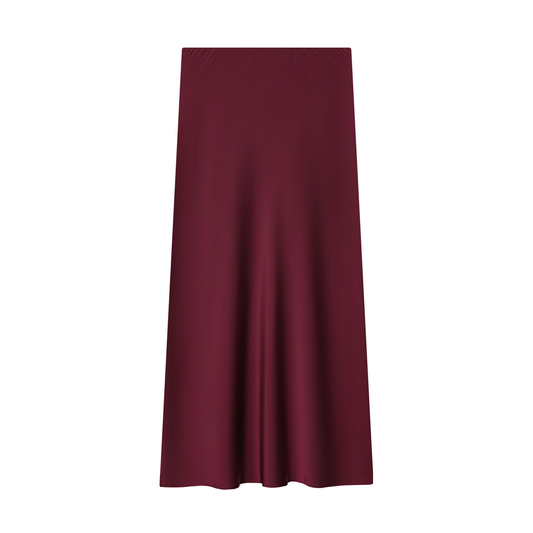 Damen fließender Midirock im Bias-Cut mit hohem Bund – Rosévia
