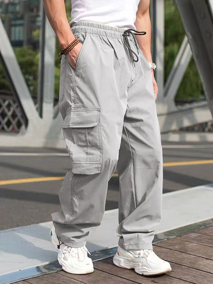 Herren moderne Cargohose mit elastischem Bund und multifunktionalen Taschen Echoarchiv