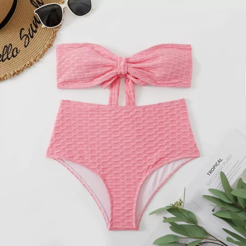 Damen Hochgeschnittener Bikini mit stylischem Knotendetail Echo Archiv