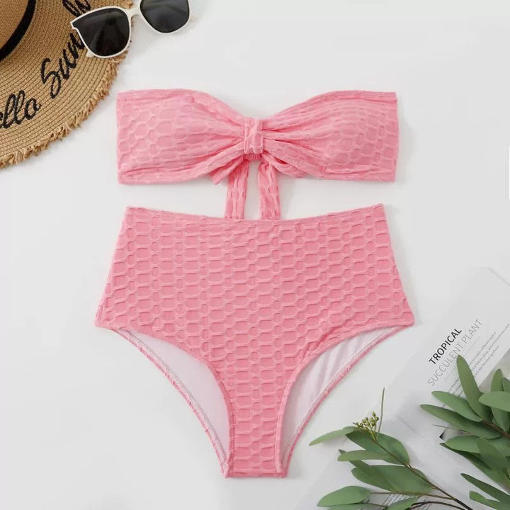 Damen Hochgeschnittener Bikini mit stylischem Knotendetail Echo Archiv