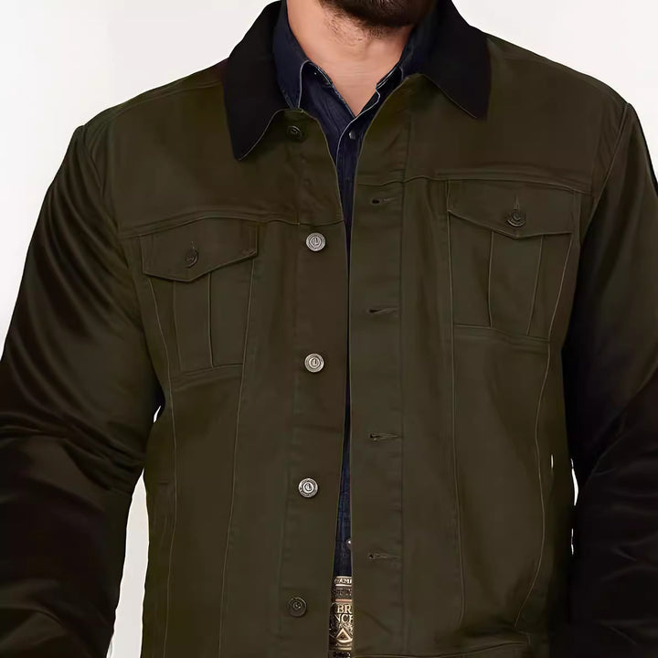 Herren Jeansjacke im klassischen Stil mit praktischen Taschen Echoarchiv
