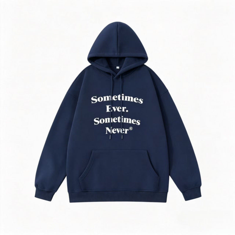 Unisex Oversize-Kapuzenpullover mit Statement-Print und Kängurutasche Echo Archiv