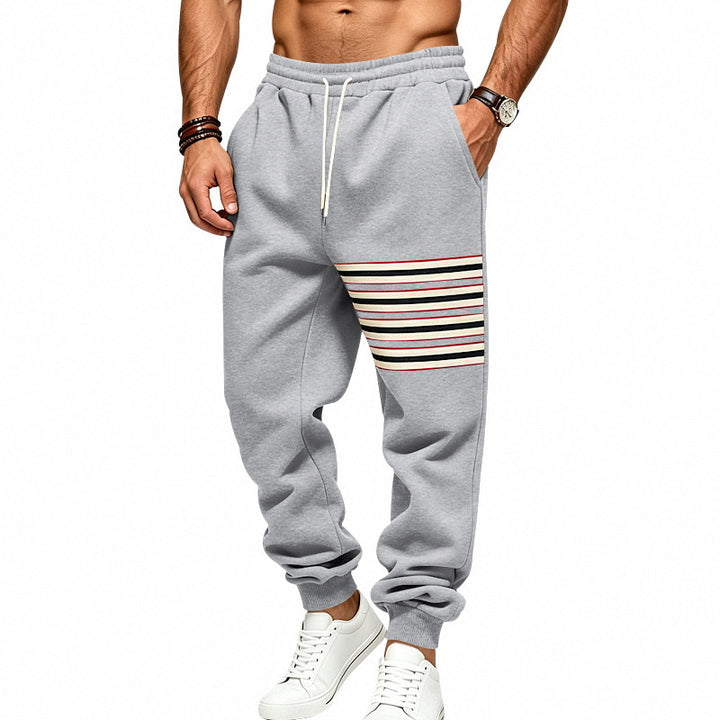 Herren Jogginghose mit seitlichem Streifen-Panel, elastischem Bund und Rippbündchen Echoarchiv