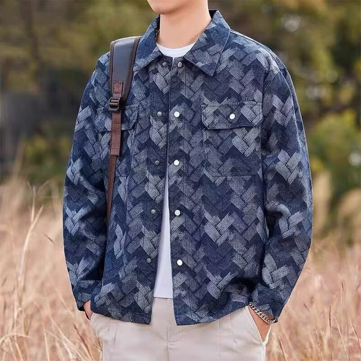 Herren Lässige Musterjacke – Taviero