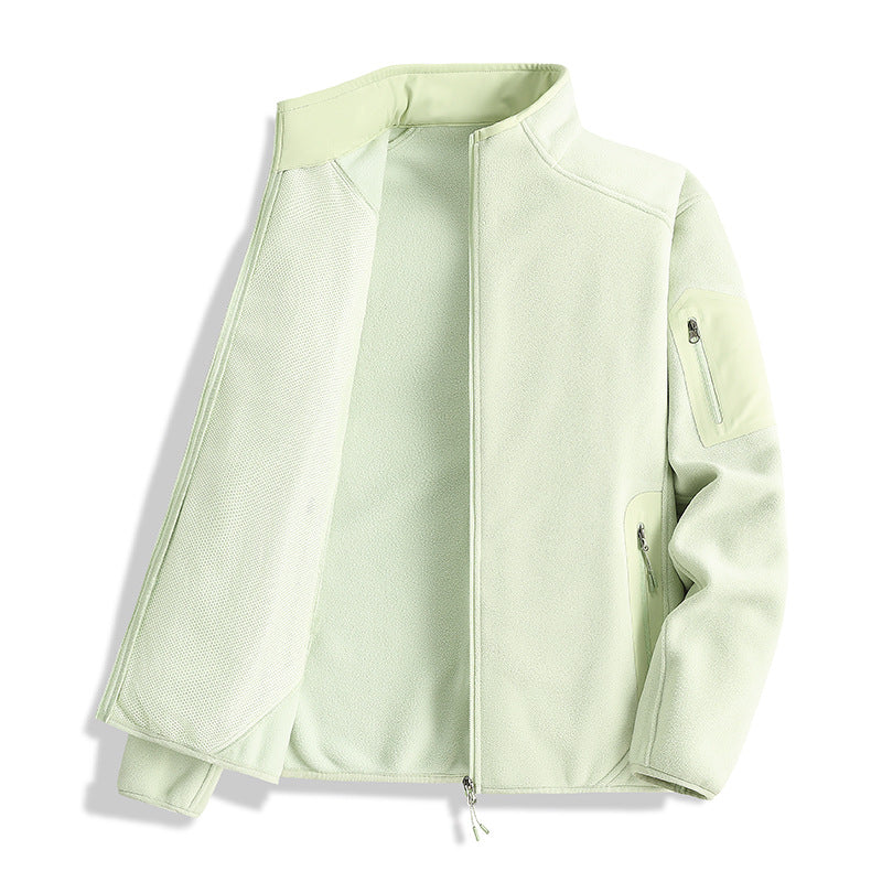 Herren Fleecejacke mit Stehkragen und Softshell-Einsätzen Echo Archiv