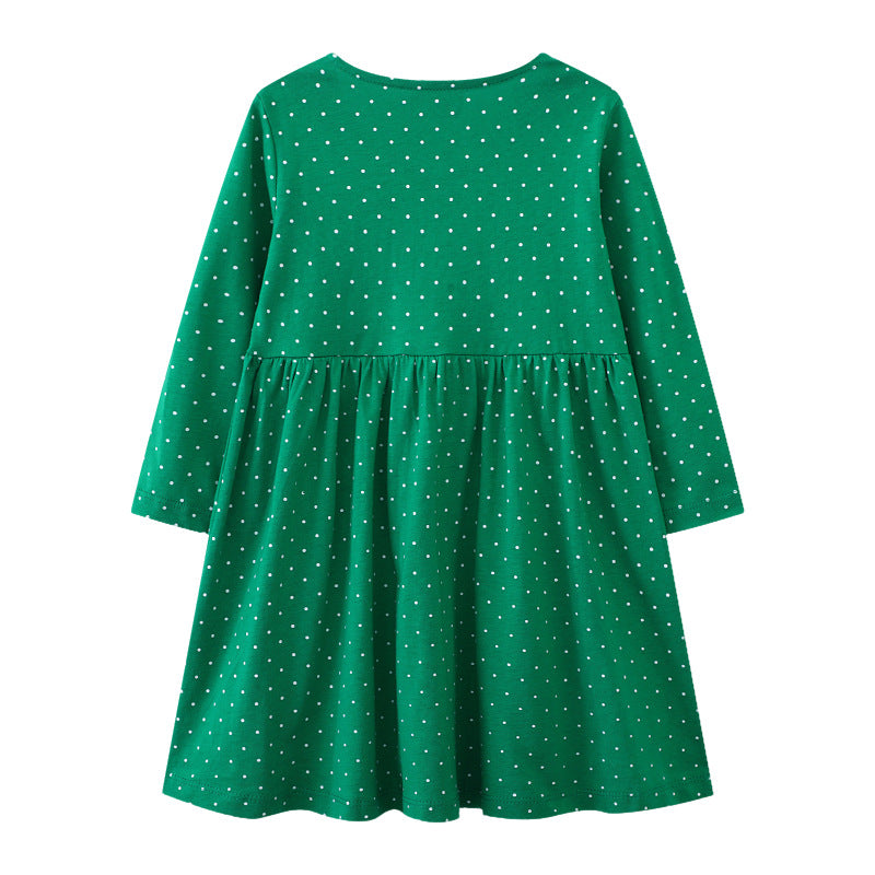 Mädchen Baumwollkleid mit bunten Blumenstickereien Echo Archiv