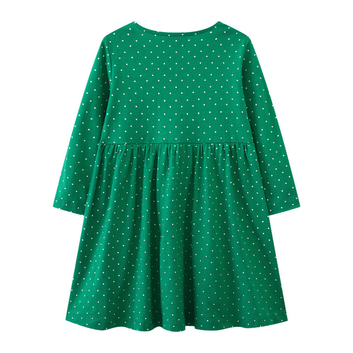 Mädchen Baumwollkleid mit bunten Blumenstickereien Echo Archiv
