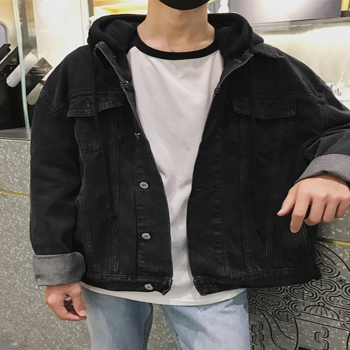 Herren Lässige Denimjacke mit Fleece-Futter Echoarchiv 1788342597