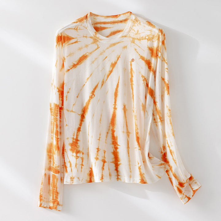 Herren Langärmeliges Batik-Longsleeve mit Slub-Struktur Echoarchiv