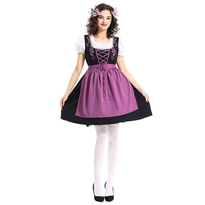 Damen nan traditionelles Dirndlkleid mit dekorativer Schnürung und abnehmbarer Schürze Echo Archiv