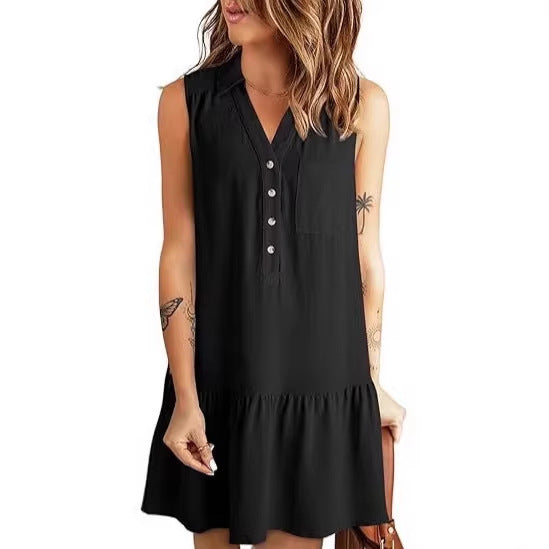 Damen Hemdblusenkleid mit geschmeidigem Fall und elegantem Rüschenabschluss Echo Archiv