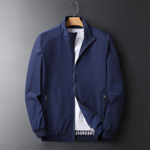 Herren Leichte Softshell-Blousonjacke mit Stehkragen, Reißverschlusstaschen und gerippten Bündchen Echoarchiv