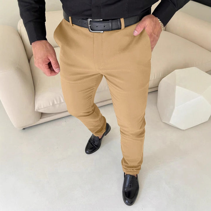 Herren Slim-Fit Chinohose mit elastischem Bund und praktischen Taschen Echoarchiv