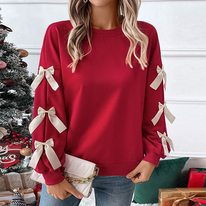 Damen Crop-Pullover mit Schleifen-Details Echo Archiv