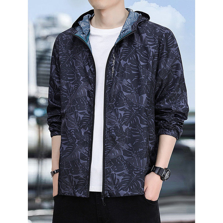 Herren Leichte Sportjacke mit modischem Blumendruck Echo Archiv