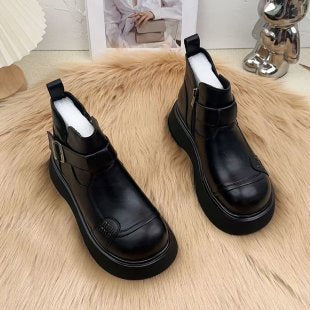Damen Stilvolle Leder-Boots mit Kuschelfutter Echo Archiv