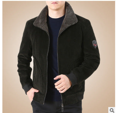 Herren Lässige Cordjacke mit Fleecefutter Echo Archiv