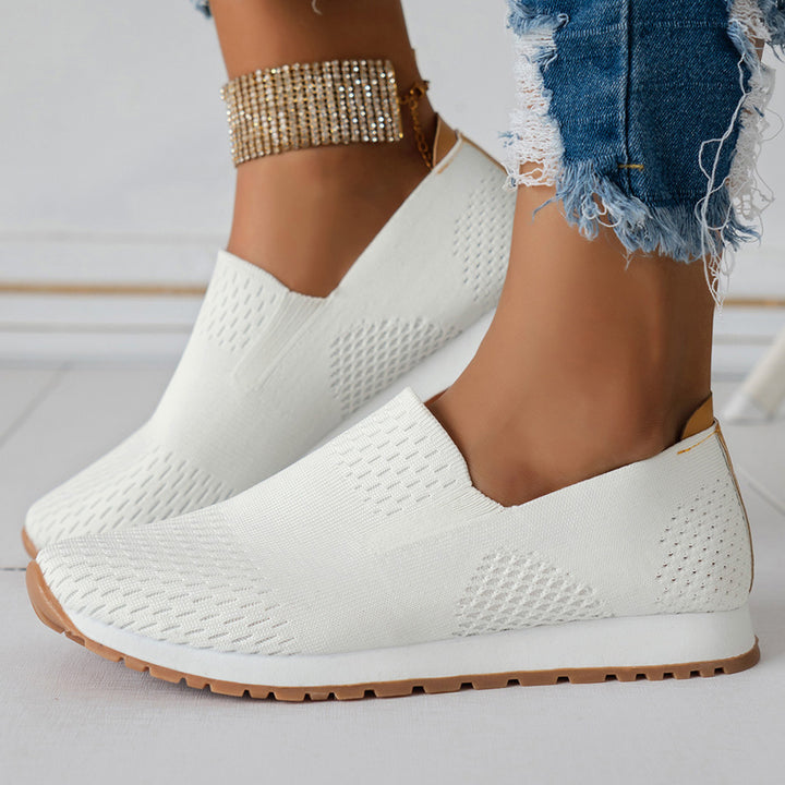 Damen Nahtloser Strick‑Slip‑On‑Walking Sneaker mit ergonomischem Memory‑Foam Echo Archiv