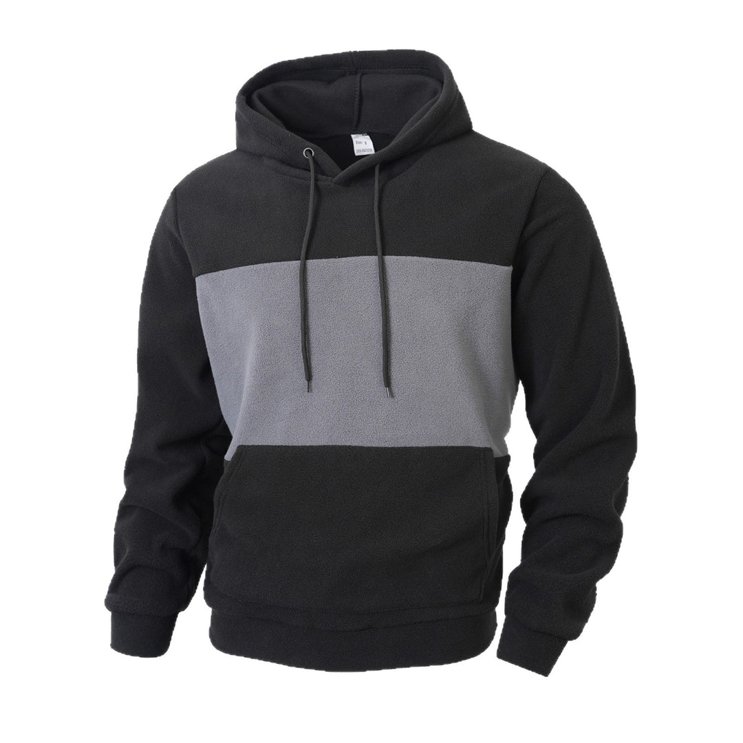 Herren Fleece-Hoodie mit modischem Farbblock-Design und praktischen Seitentaschen Echoarchiv