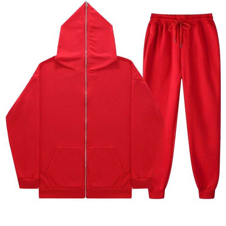 Unisex leichter French-Terry Zip-Hoodie und tapered Jogginghose Set mit Raglanärmeln, Kängurutasche und elastischem Komfortbund – Auréline