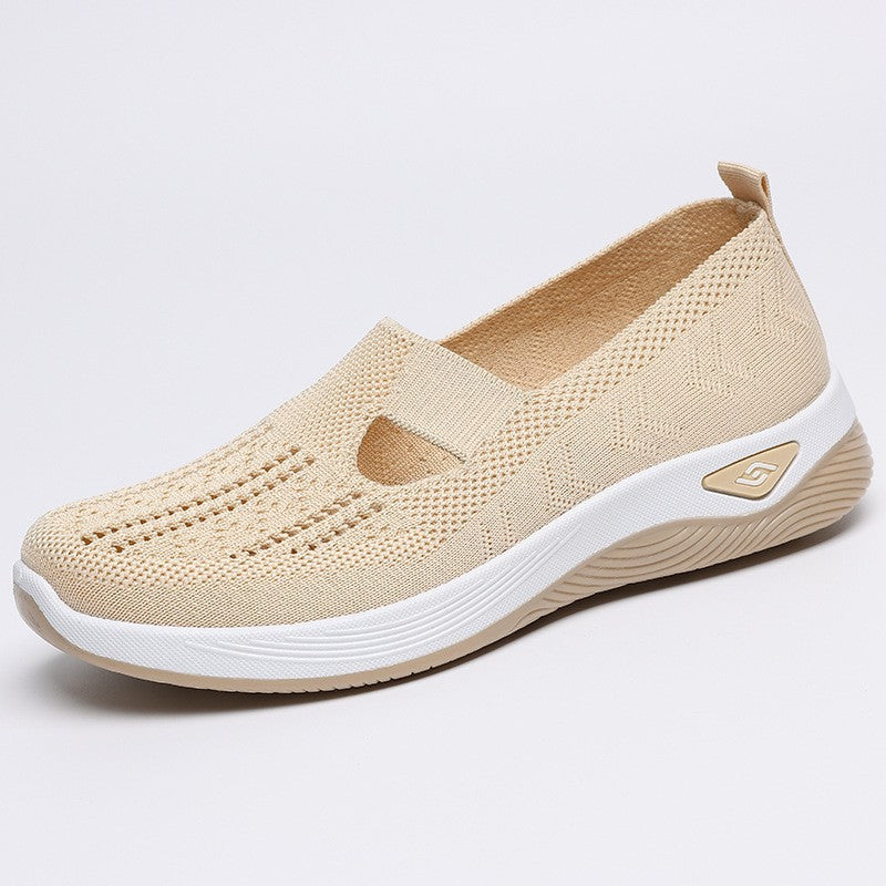 Damen nan leichte gestrickte Slipper mit orthopädischer Komfortsohle Echo Archiv