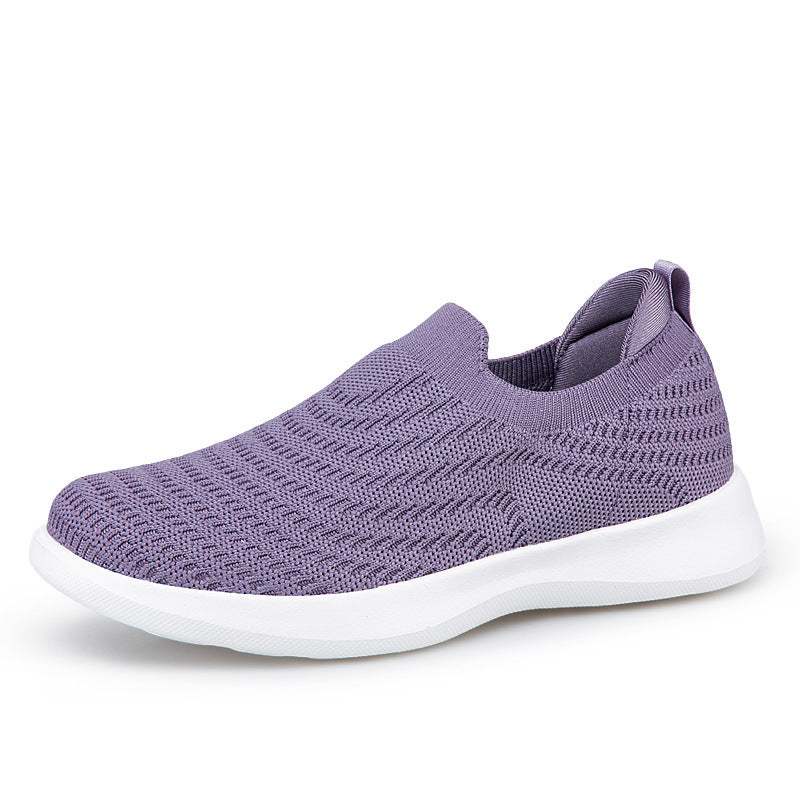 Damen nan Feinstrick-Ballerina-Sneaker mit elastischem Einstieg, gepolstertem Komfortfußbett und flexibler Leichtsohle Echo Archiv