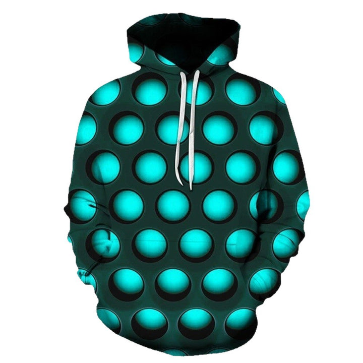 Damen Kreativer Kapuzenpullover mit geometrischem Muster Echoarchiv