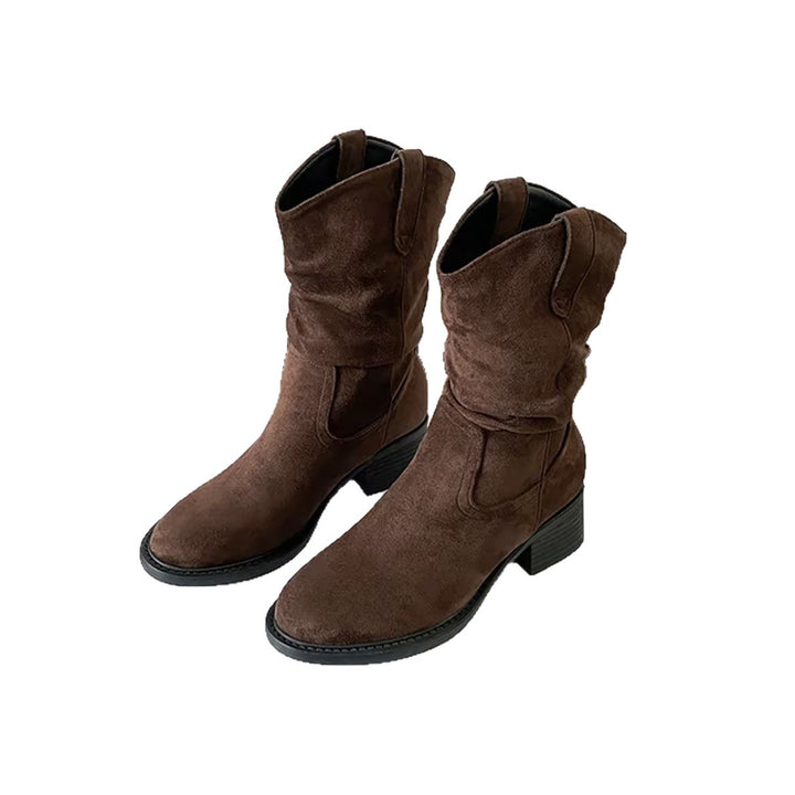 Damen Modische Stiefeletten aus weichem Wildleder Echo Archiv