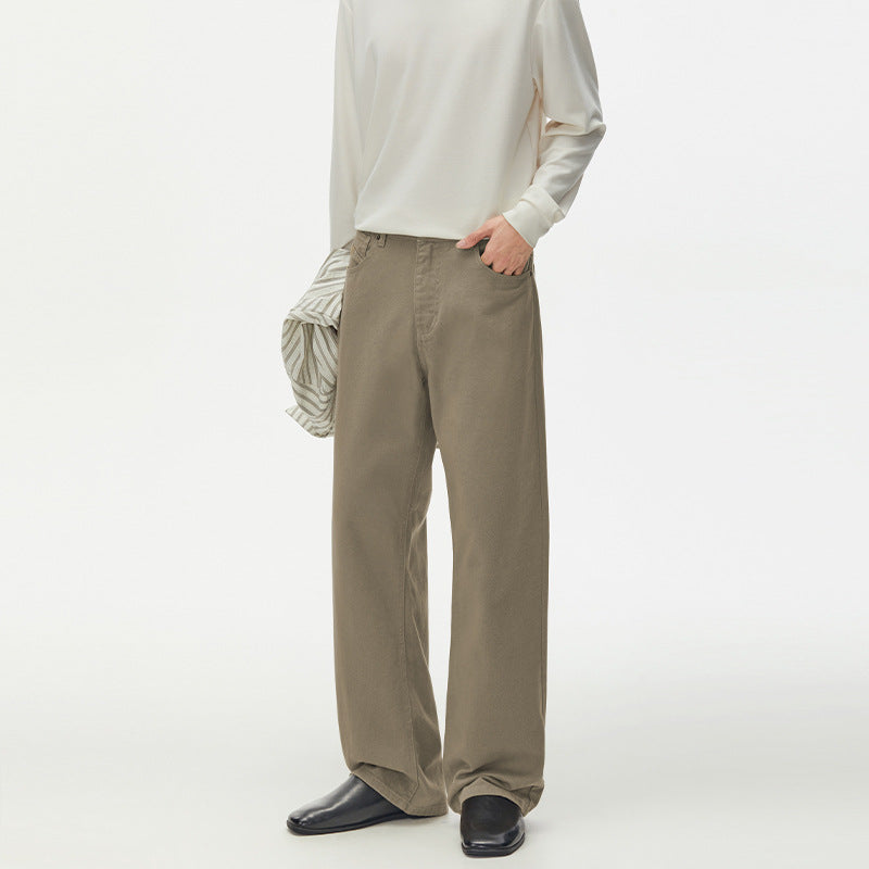 Herren Weitgeschnittene Chinohose aus Baumwoll-Twill mit tiefem Schritt Echo Archiv
