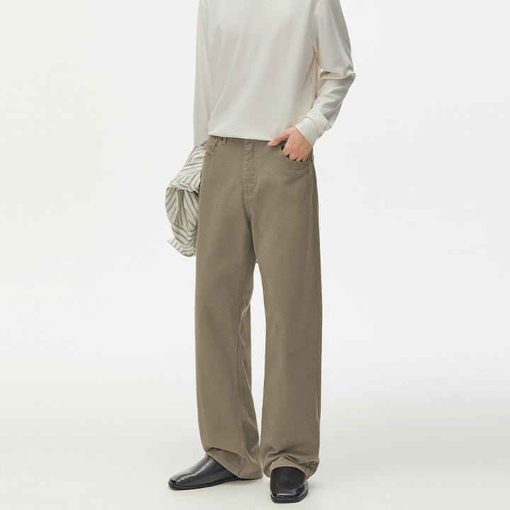 Herren Weitgeschnittene Chinohose aus Baumwoll-Twill mit tiefem Schritt Echo Archiv