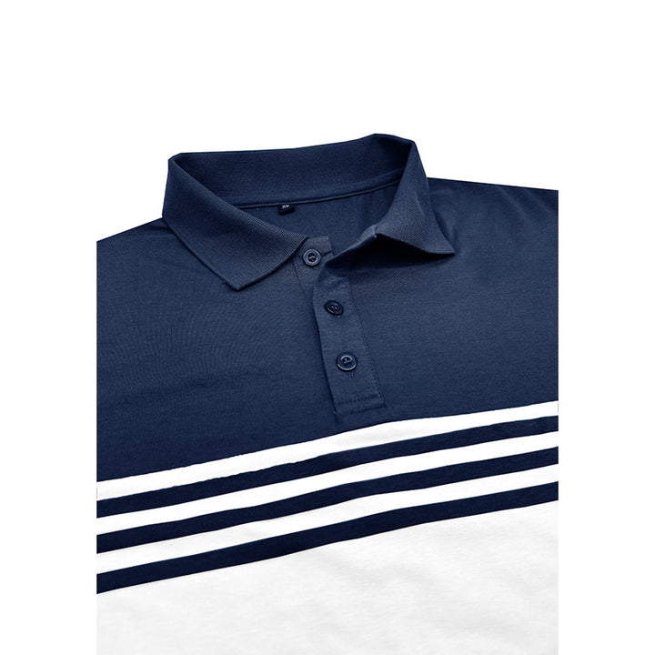 Herren Polo-Shirt mit modischem Streifenmuster Echoarchiv
