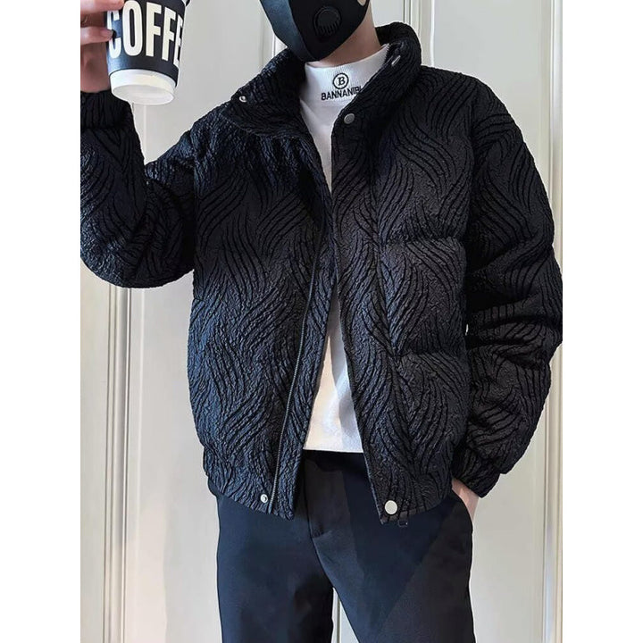 Herren Modische Steppjacke mit Wellenmuster Echo Archiv