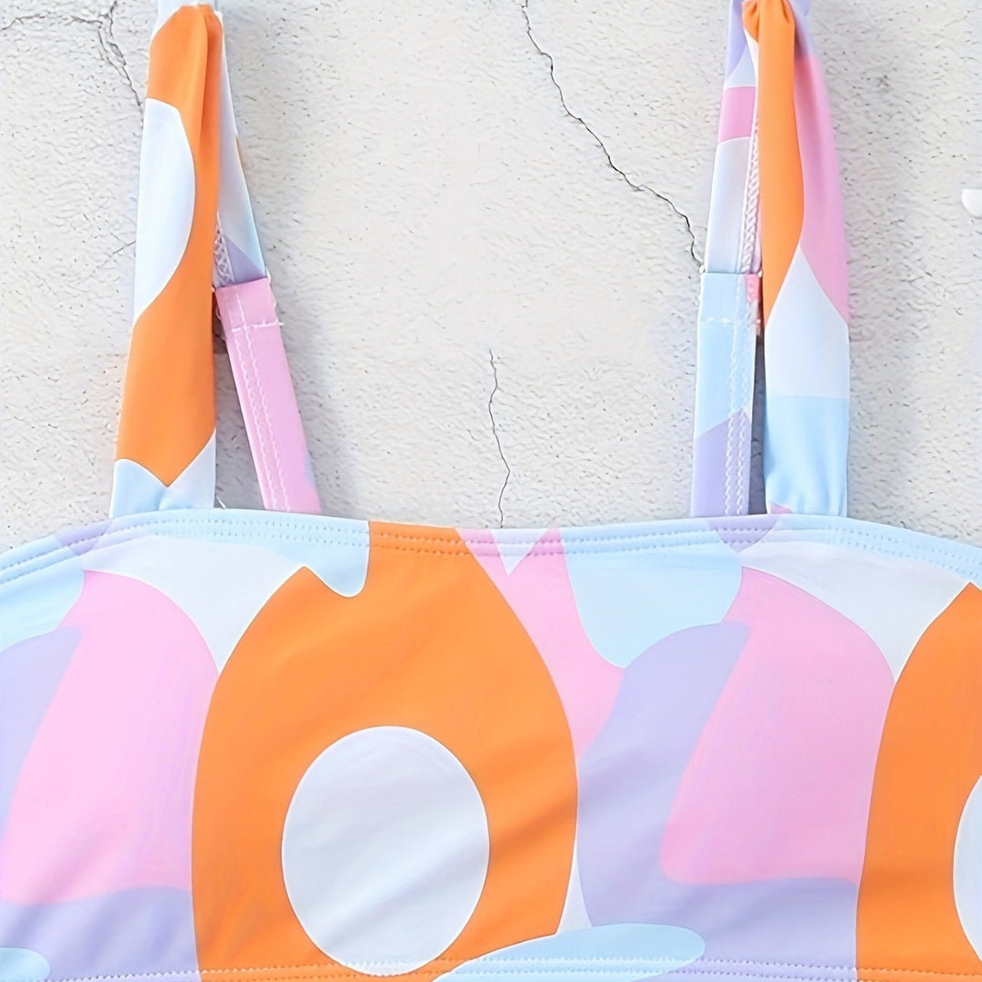 Damen Bikini-Set mit modischem grafischen Design und breiten Trägern Echo Archiv