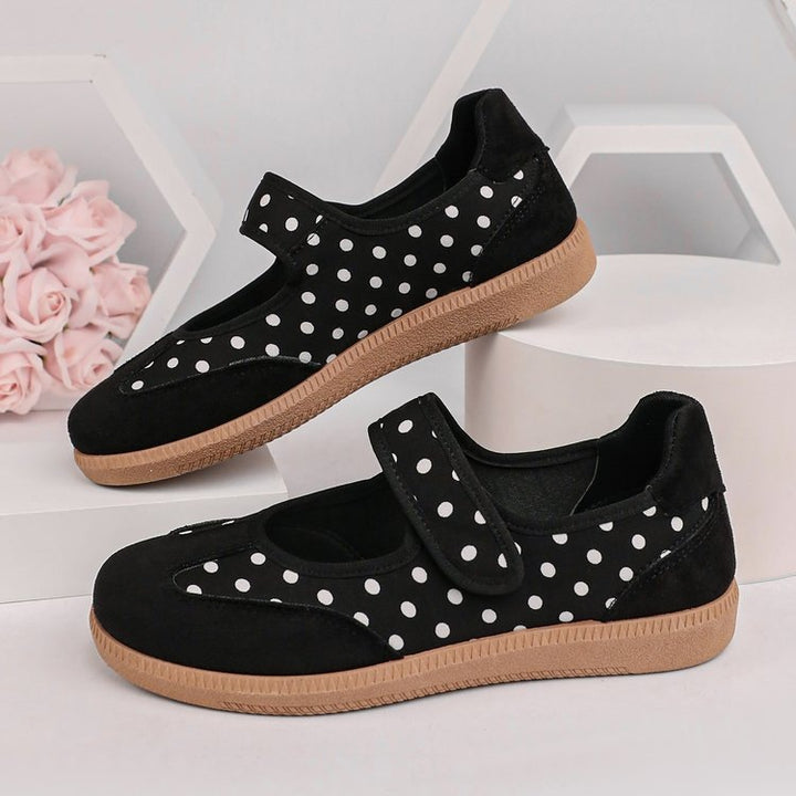 Damen Mary-Jane-Sneaker mit Klettverschluss, leichter Profilsohle und Komfortfußbett Echo Archiv