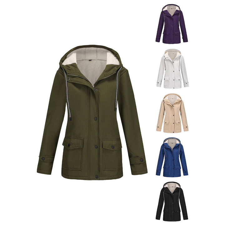 Damen Modische Outdoor-Jacke mit Fleece-Futter – Célinea