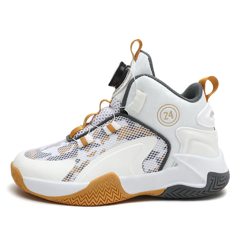Unisex High-Top Basketball-Sneaker mit Drehverschluss und atmungsaktivem Mesh – Norré
